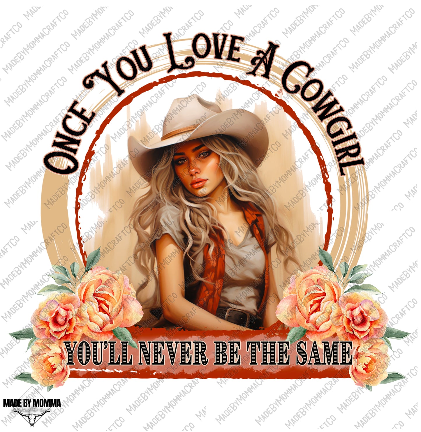 Love a cowgirl Western Cowgirl Series- Cheat Clear Waterslide™ or White Cast Sticker