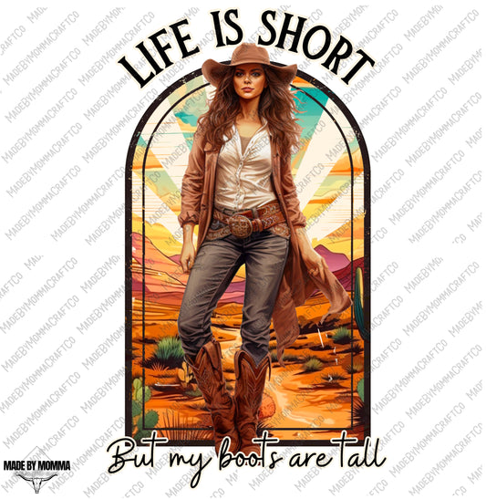 Boots are Tall Western Cowgirl Series- Cheat Clear Waterslide™ or Cheat Clear Sticker Decal