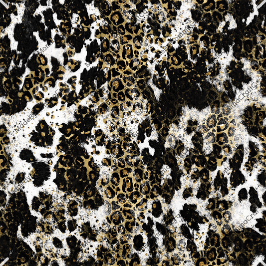 Cowhide Glitter Leopard - Vinyl Or Waterslide Seamless Wrap