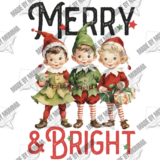 Merry and Bright - Christmas - Cheat Clear Waterslide™ or White Cast Sticker