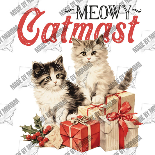 Meowy Catmast - Christmas - Cheat Clear Waterslide™ or White Cast Sticker