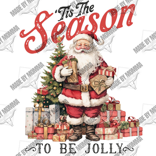 Tis The Season To Be Jolly - Christmas - Cheat Clear Waterslide™ or White Cast Sticker