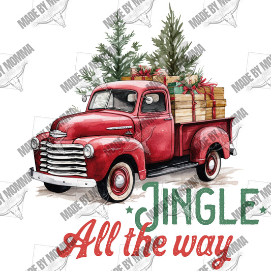 Jingle All The Way - Christmas - Cheat Clear Waterslide™ or White Cast Sticker