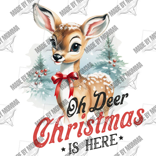 Oh Deer - Christmas - Cheat Clear Waterslide™ or White Cast Sticker