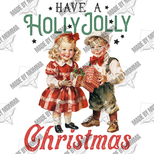 Have A Holly Jolly Christmas - Christmas - Cheat Clear Waterslide™ or White Cast Sticker