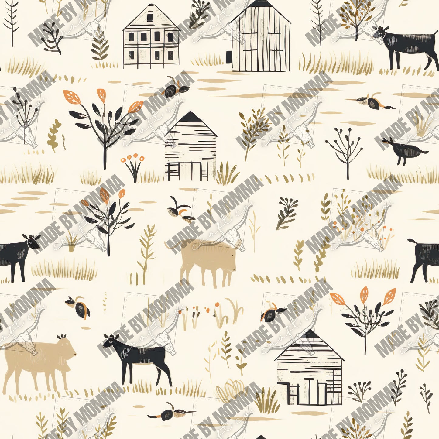 Farmhouse 11 - Vinyl Or Waterslide Seamless Wrap