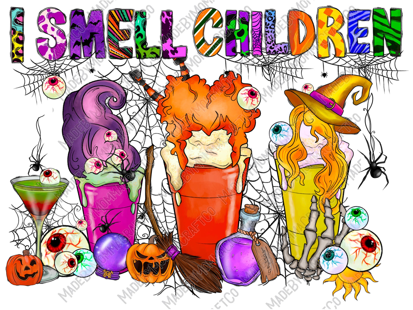 Smell Children Witches - Halloween - Cheat Clear Waterslide™ or White Cast Sticker