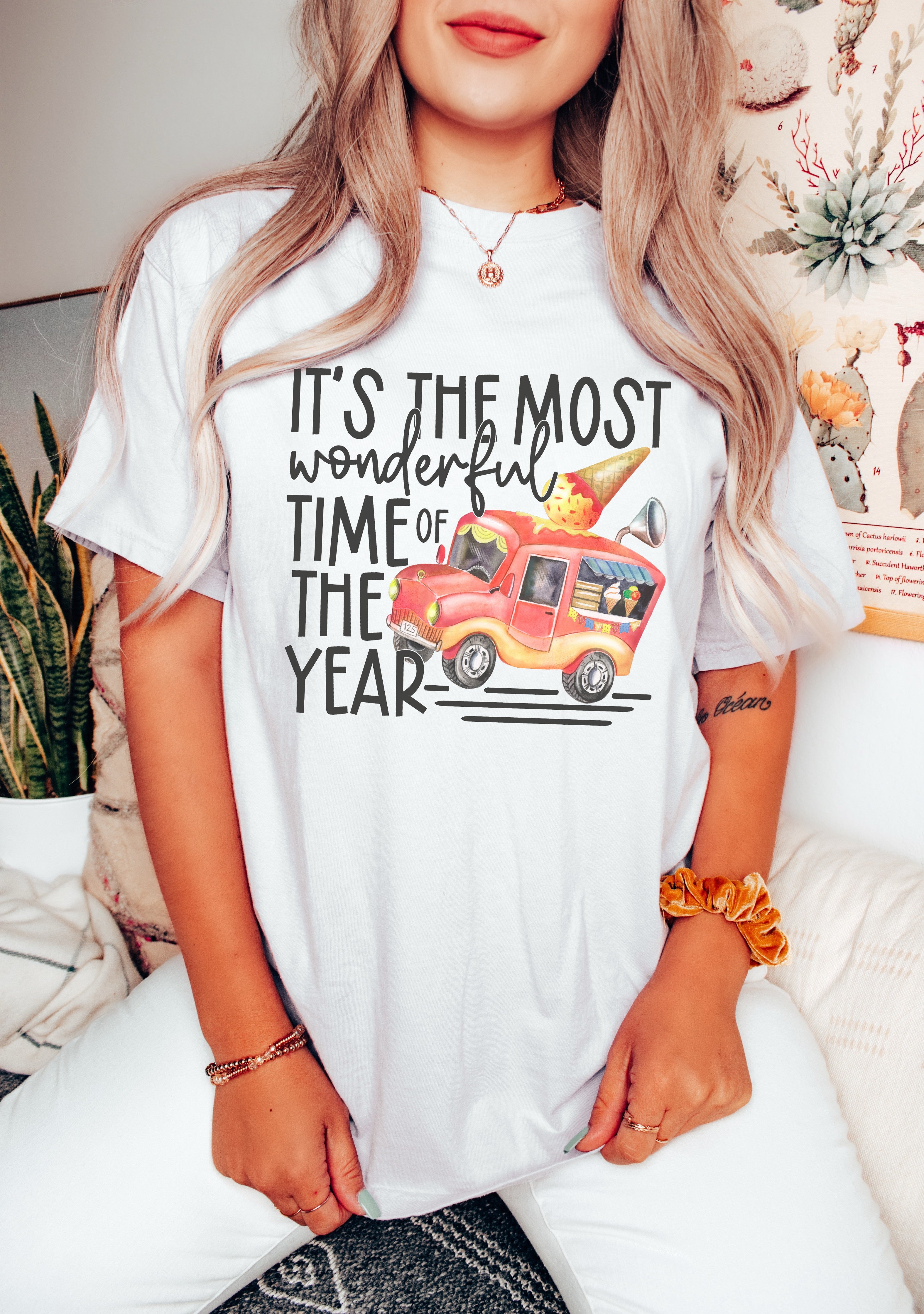 It&#39;s the most wonderful time of the year ICE CREAM - Youth / Summer - Direct To Film Transfer / DTF - Heat Press Clothing Transfer