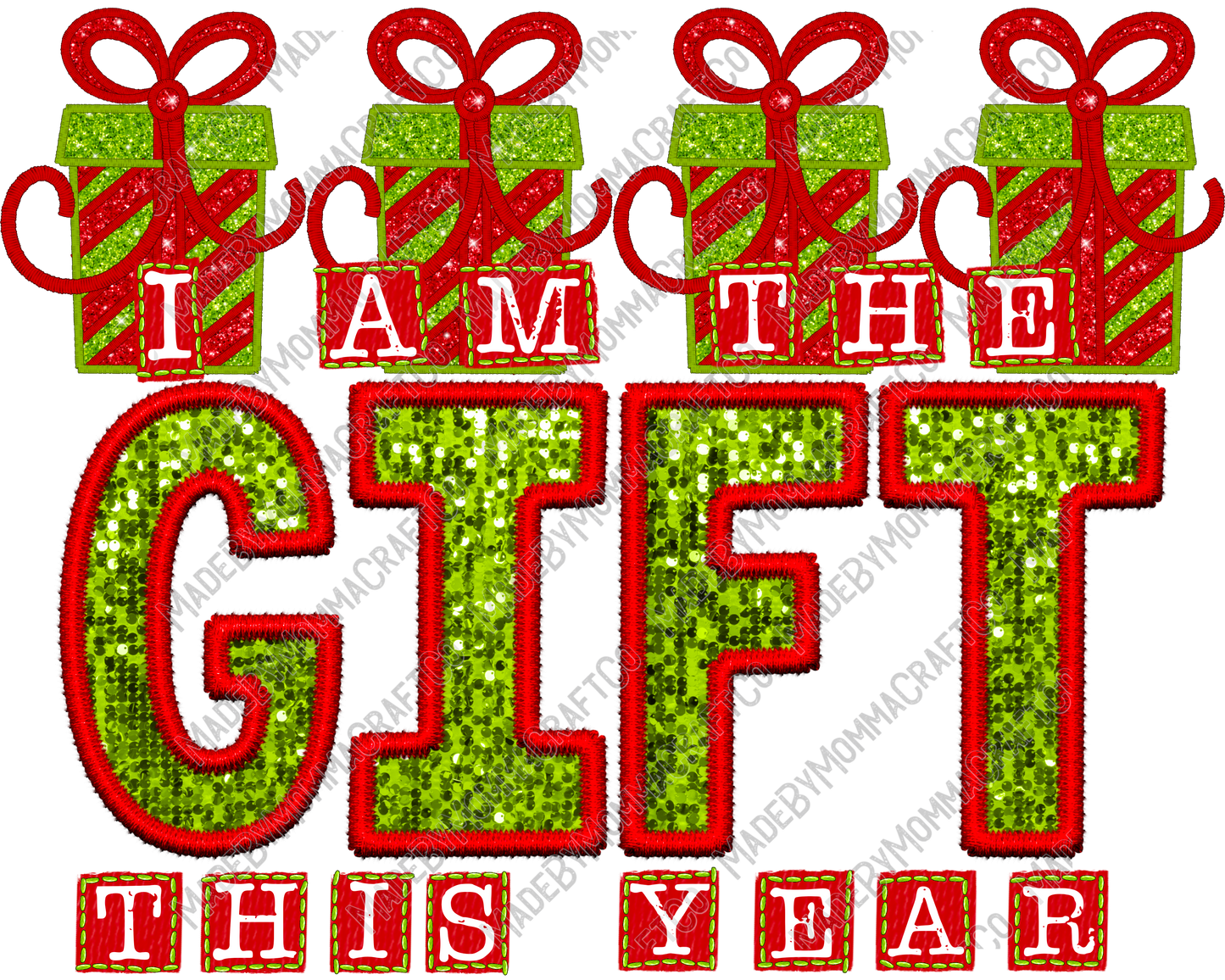 I Am The Gift - Faux Embroidery - Cheat Clear Waterslide™ or White Cast Sticker