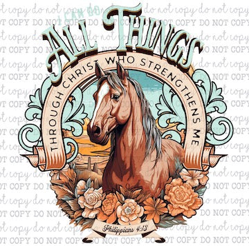 I Can Do All Things Through Christ - Christian - Cheat Clear Waterslide™ or White Cast Sticker