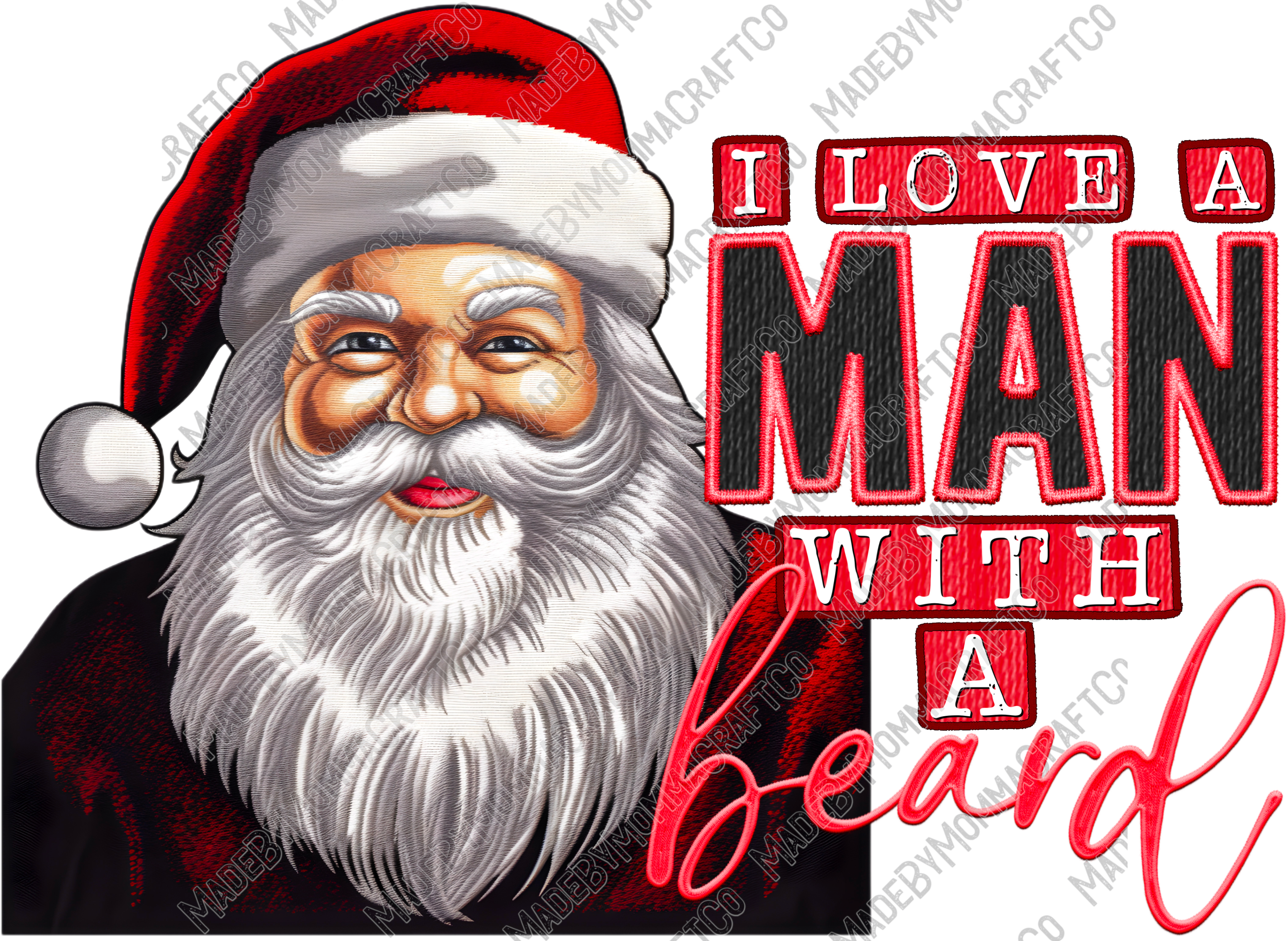 I Love A Man With A Beard - Cheat Clear Waterslide™ or UV DTF Sticker