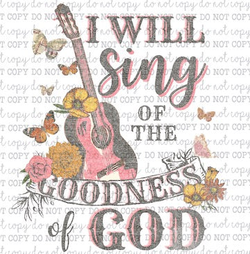 I Will Sing - Christian - Cheat Clear Waterslide™ or White Cast Sticker