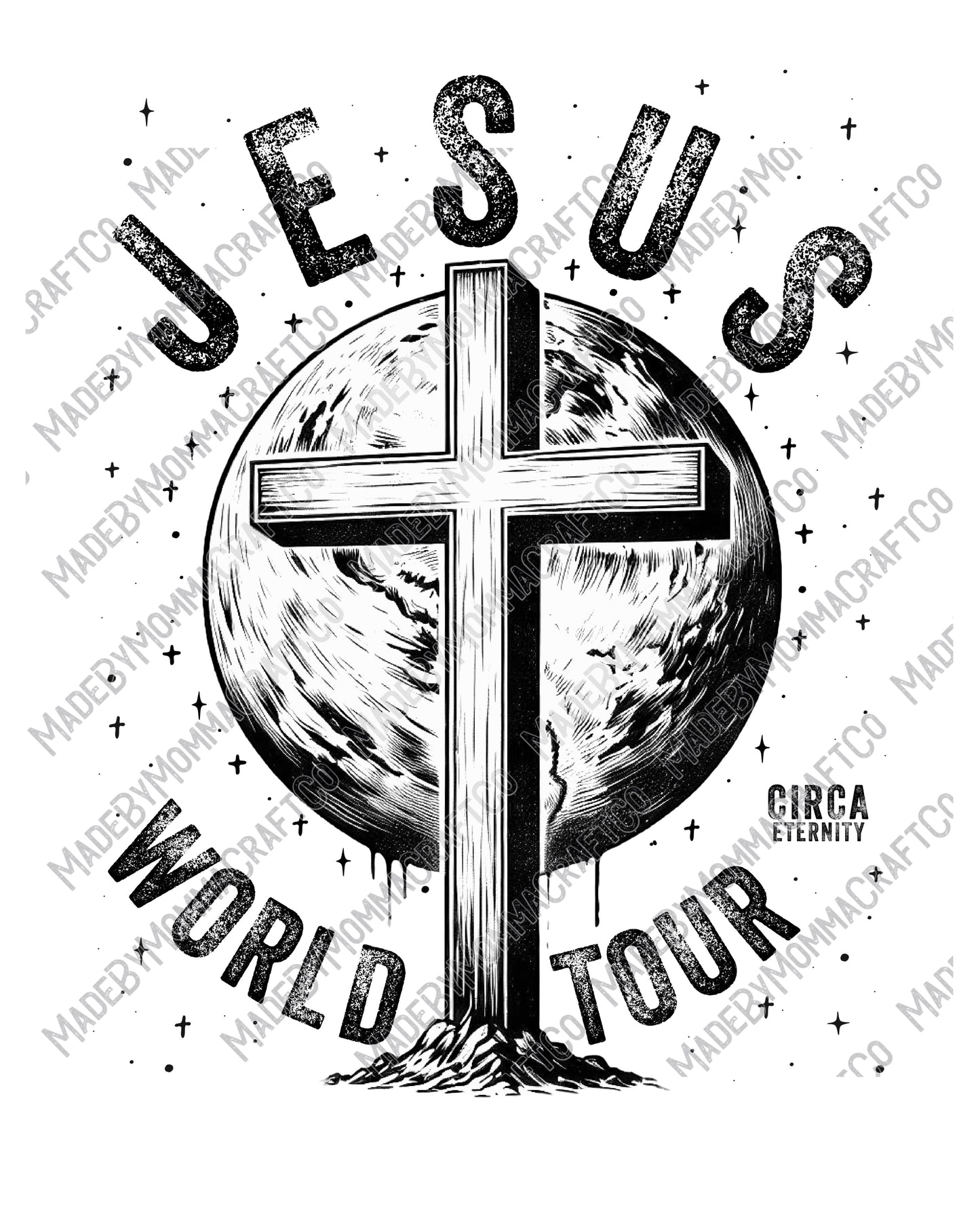 Jesus World Tour - Christian - Cheat Clear Waterslide™ or White Cast Sticker
