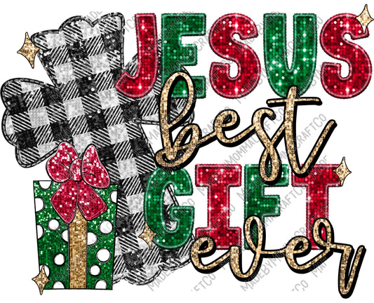 Jesus Best Gift Ever - Christmas - Cheat Clear Waterslide™ or White Cast Sticker