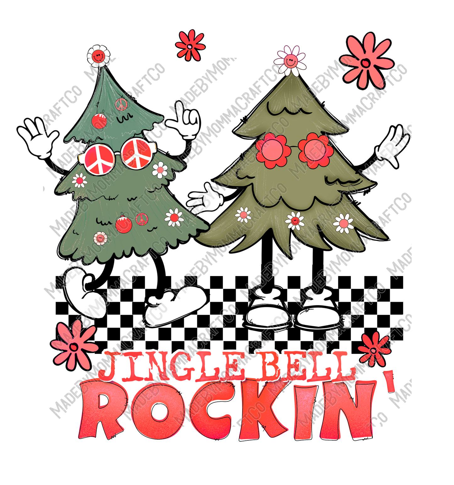 Jingle Bell Rockin - Christmas - Cheat Clear Waterslide™ or White Cast Sticker