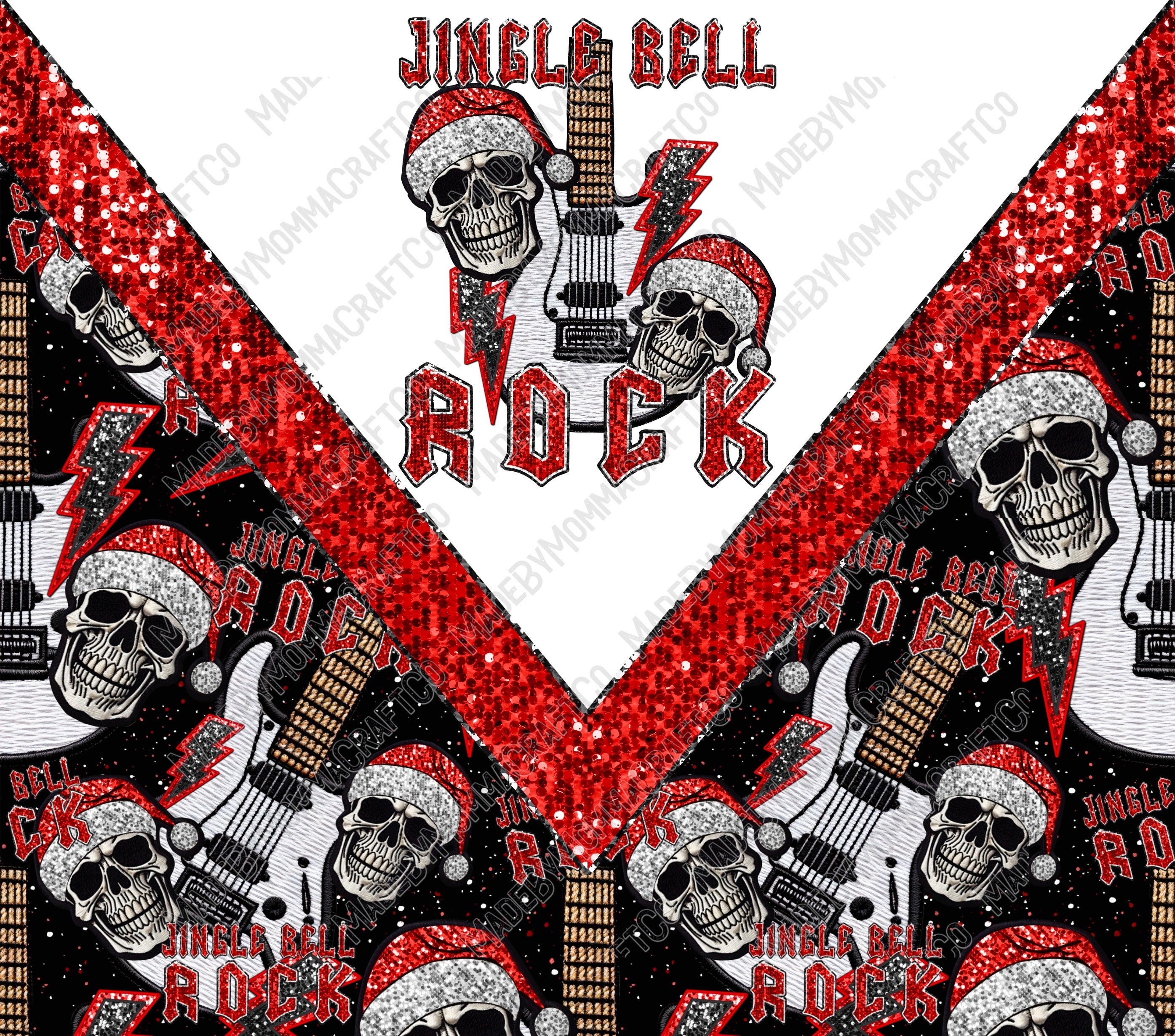 Jingle Bell Rock - Sublimation or Waterslide Wrap - 20oz and 30oz