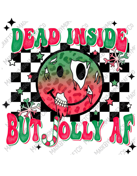 Jolly AF Distressed - Christmas - Cheat Clear Waterslide™ or White Cast Sticker