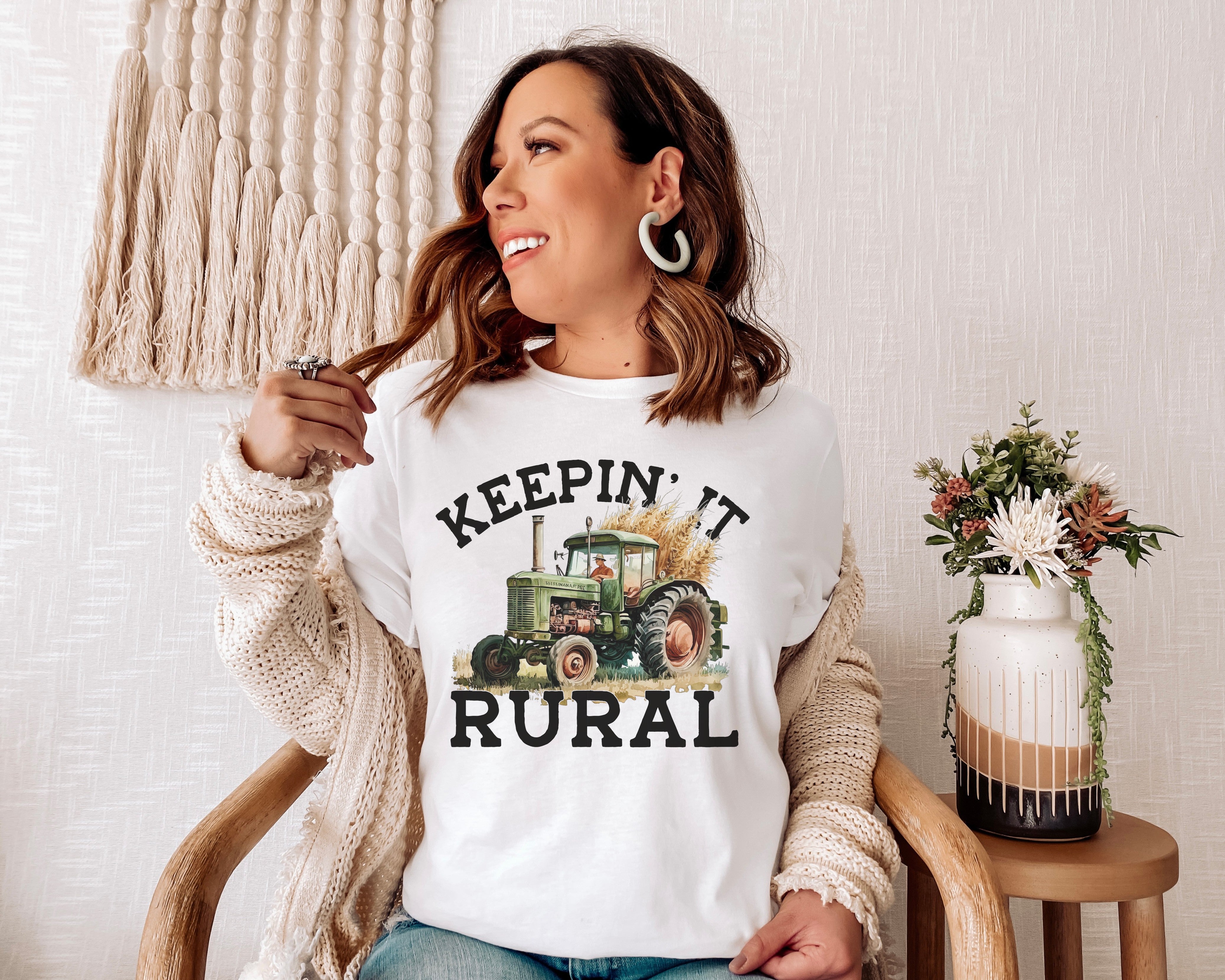 Keepin&#39; It Rural - Youth / Women&#39;s / Western - Direct To Film Transfer / DTF - Heat Press Clothing Transfer