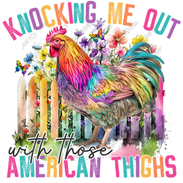 Knocking Me Out Rooster - Cheat Clear Waterslide™ or White Cast Sticker