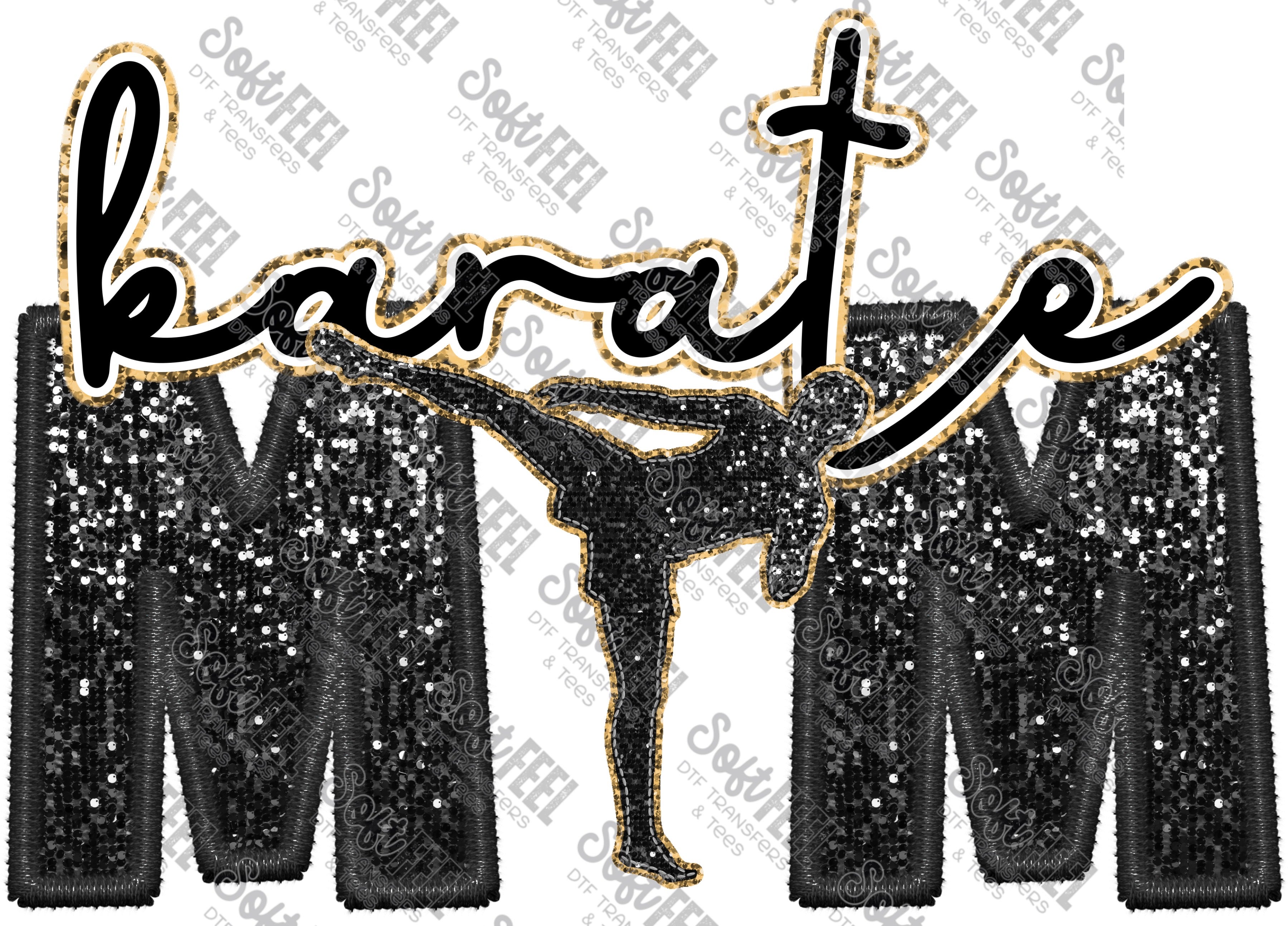 Karate Mom - Women&#39;s / Sports - Direct To Film Transfer / DTF - Heat Press Clothing Transfer