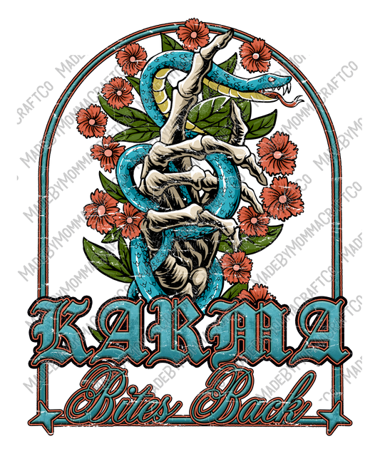 Karma Bites Back Grunge - Cheat Clear Waterslide™ or White Cast Sticker