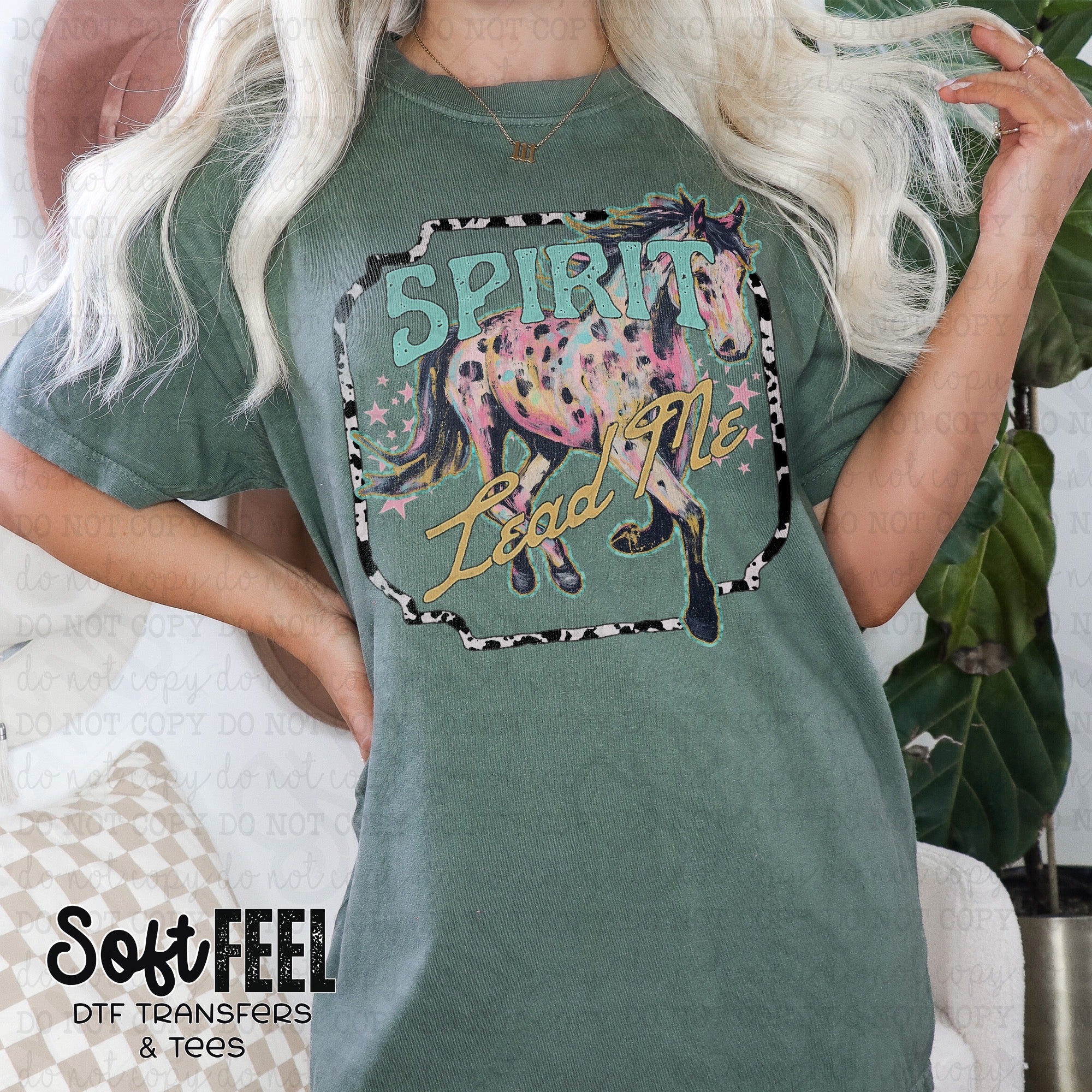 Spirit Lead Me - Horse Country Western - Direct To Film Transfer / DTF - Heat Press Clothing Transfer