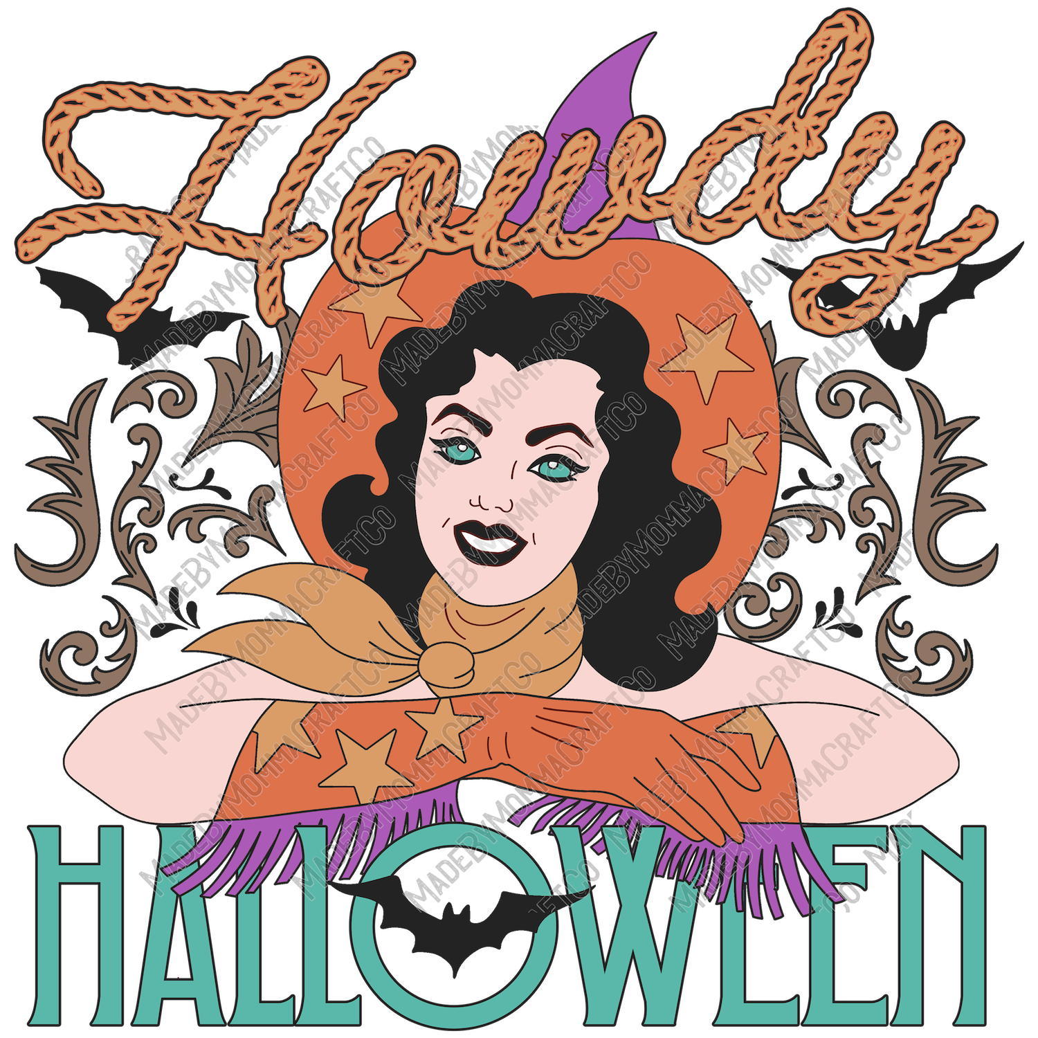 Howdy Halloween Country Western - Cheat Clear Waterslide™ or White Cast Sticker
