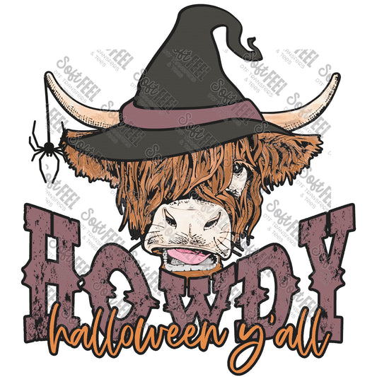 Howdy Halloween Y'all - Country Western / Halloween - Direct To Film Transfer / DTF - Heat Press Clothing Transfer