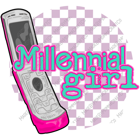 Millennial Girl - Retro - Cheat Clear Waterslide™ or White Cast Sticker