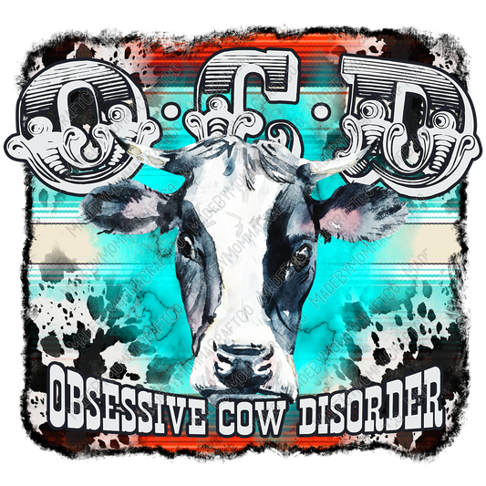 Obsessive Cow Disorder Country Western - Cheat Clear Waterslide™ or White Cast Sticker