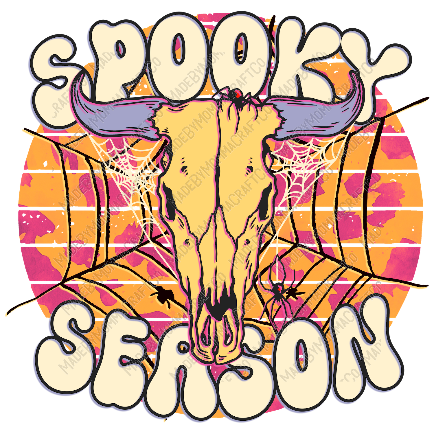 Spooky Season Skull - Cheat Clear Waterslide™ or White Cast Sticker