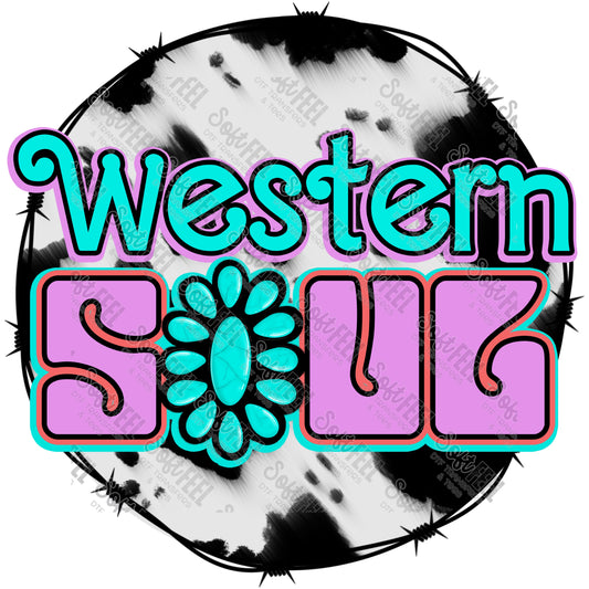 Western Soul - Country Western - Direct To Film Transfer / DTF - Heat Press Clothing Transfer