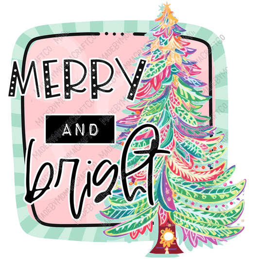 Merry And Bright - Christmas - Cheat Clear Waterslide™ or White Cast Sticker