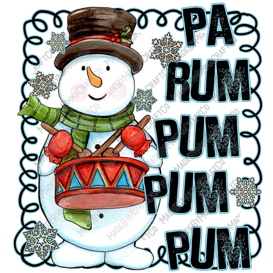 Pa Rum Pum Pum Pum Red - Christmas - Cheat Clear Waterslide™ or White Cast Sticker