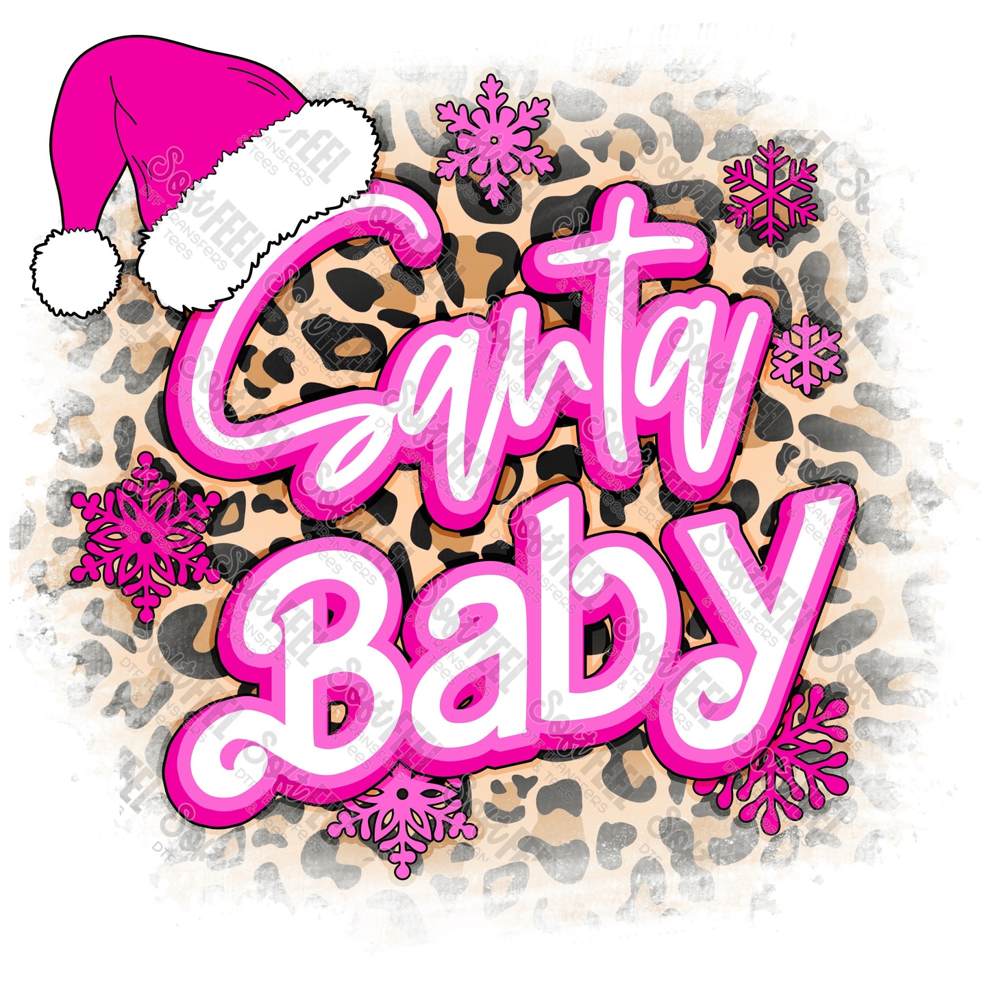 Santa Baby- Christmas - Direct To Film Transfer / DTF - Heat Press Clothing Transfer