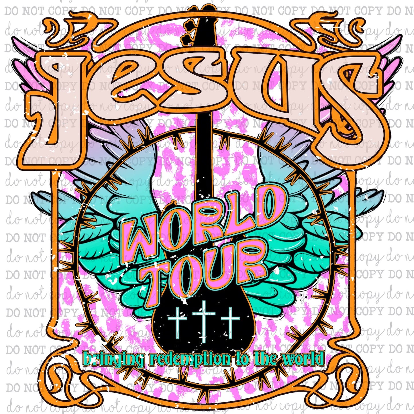 Jesus World Tour - Christian - Motivational - Cheat Clear Waterslide™ or White Cast Sticker