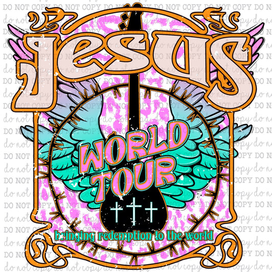 Jesus World Tour - Christian - Motivational - Cheat Clear Waterslide™ or Cheat Clear Sticker Decal