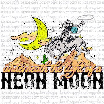 Neon Moon - Country Western - Cheat Clear Waterslide™ or White Cast Sticker