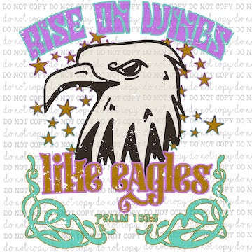 Rise On Wings Like Eagles - Christian - Cheat Clear Waterslide™ or White Cast Sticker