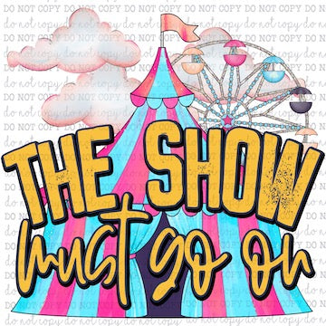 The Show Must Go On Circus - Cheat Clear Waterslide™ or White Cast Sticker