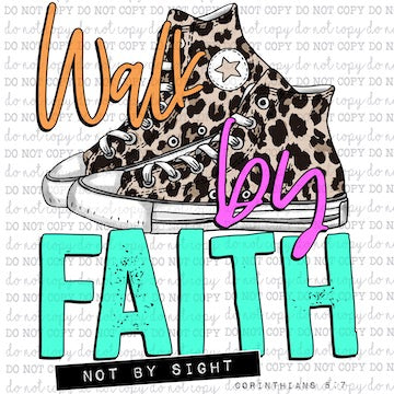 Walk By Faith - Christian - Cheat Clear Waterslide™ or White Cast Sticker