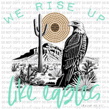 Rise Up Like Eagles - Christian - Motivational - Cheat Clear Waterslide™ or Cheat Clear Sticker Decal