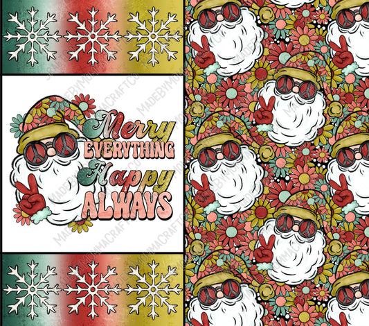 Merry Everything Tumbler - Sublimation or Waterslide Wrap - 20oz and 30oz