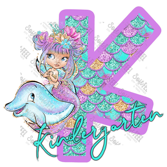 Kinder Mermaid 2 - School and Teacher / Youth - Direct To Film Transfer / DTF - Heat Press Clothing Transfer
