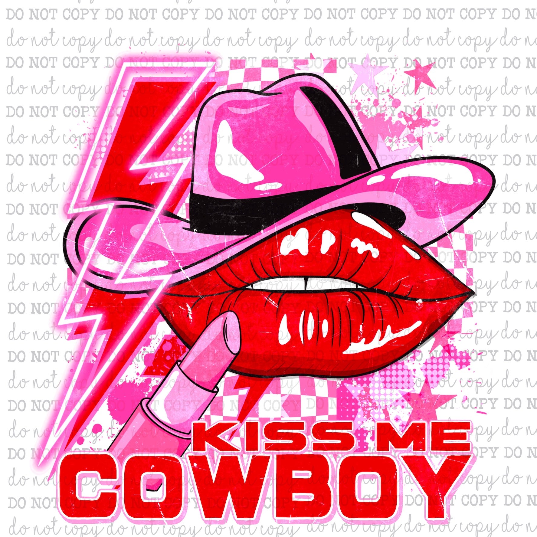 Kiss Me Cowboy - Country Western Valentines - Cheat Clear Waterslide™ or White Cast Sticker