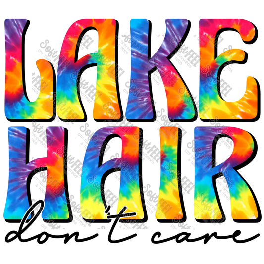 Lake Hair Don't Care - Hippie Gypsy / Summer - Direct To Film Transfer / DTF - Heat Press Clothing Transfer