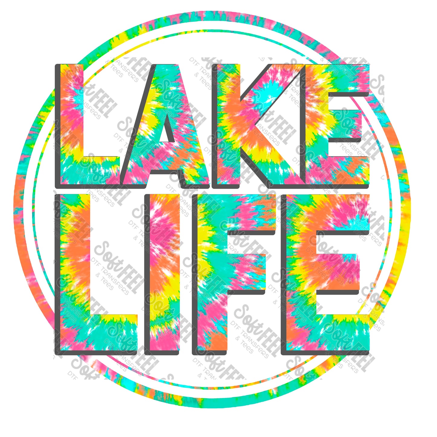 Lake Life - Hippie Gypsy / Summer - Direct To Film Transfer / DTF - Heat Press Clothing Transfer