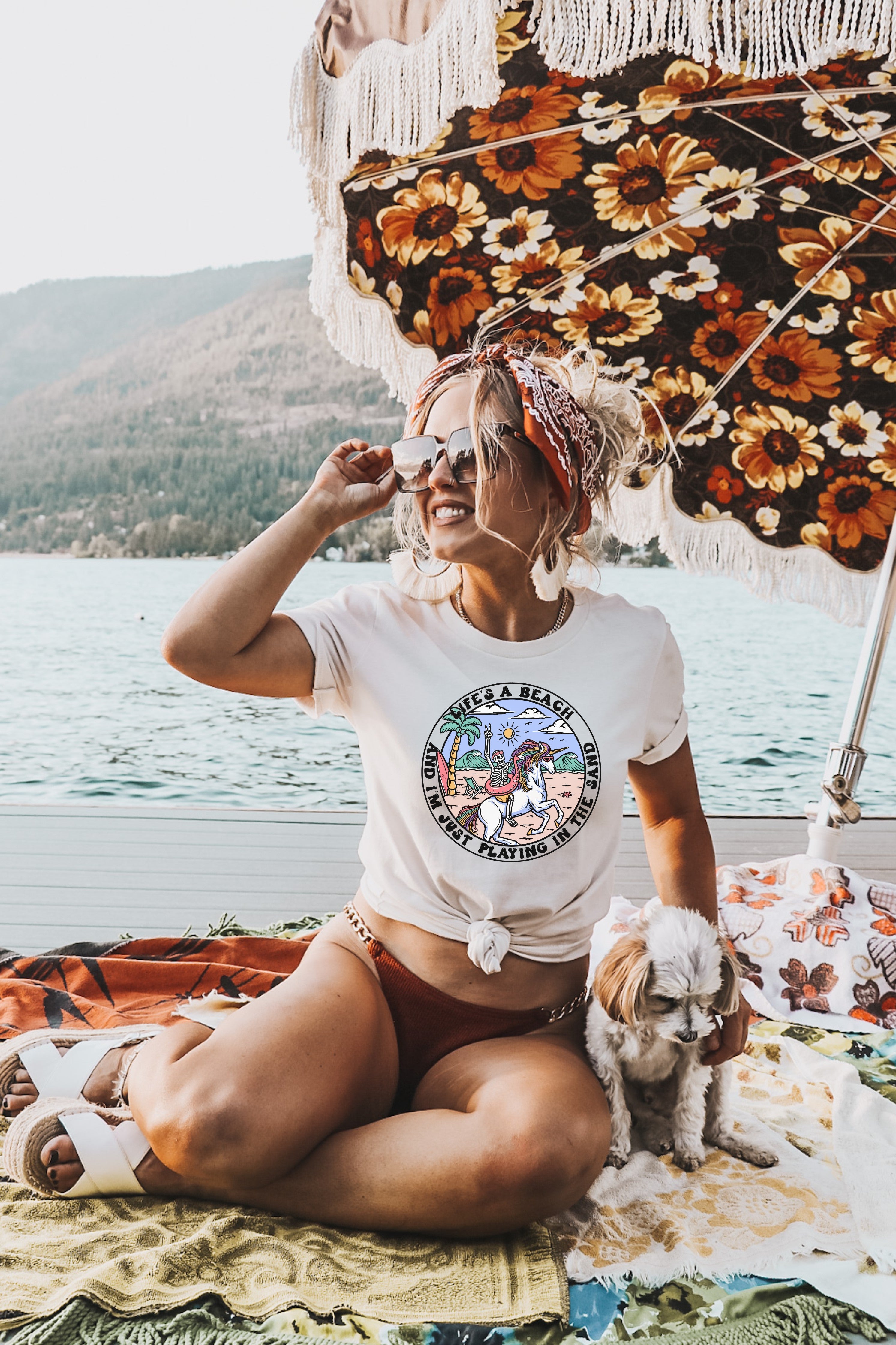 Life&#39;s a beach I&#39;m just playing in the sand -Summer - Direct To Film Transfer / DTF - Heat Press Clothing Transfer