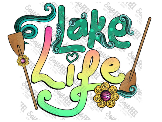 Lake Life - Hippie Gypsy / Summer - Direct To Film Transfer / DTF - Heat Press Clothing Transfer