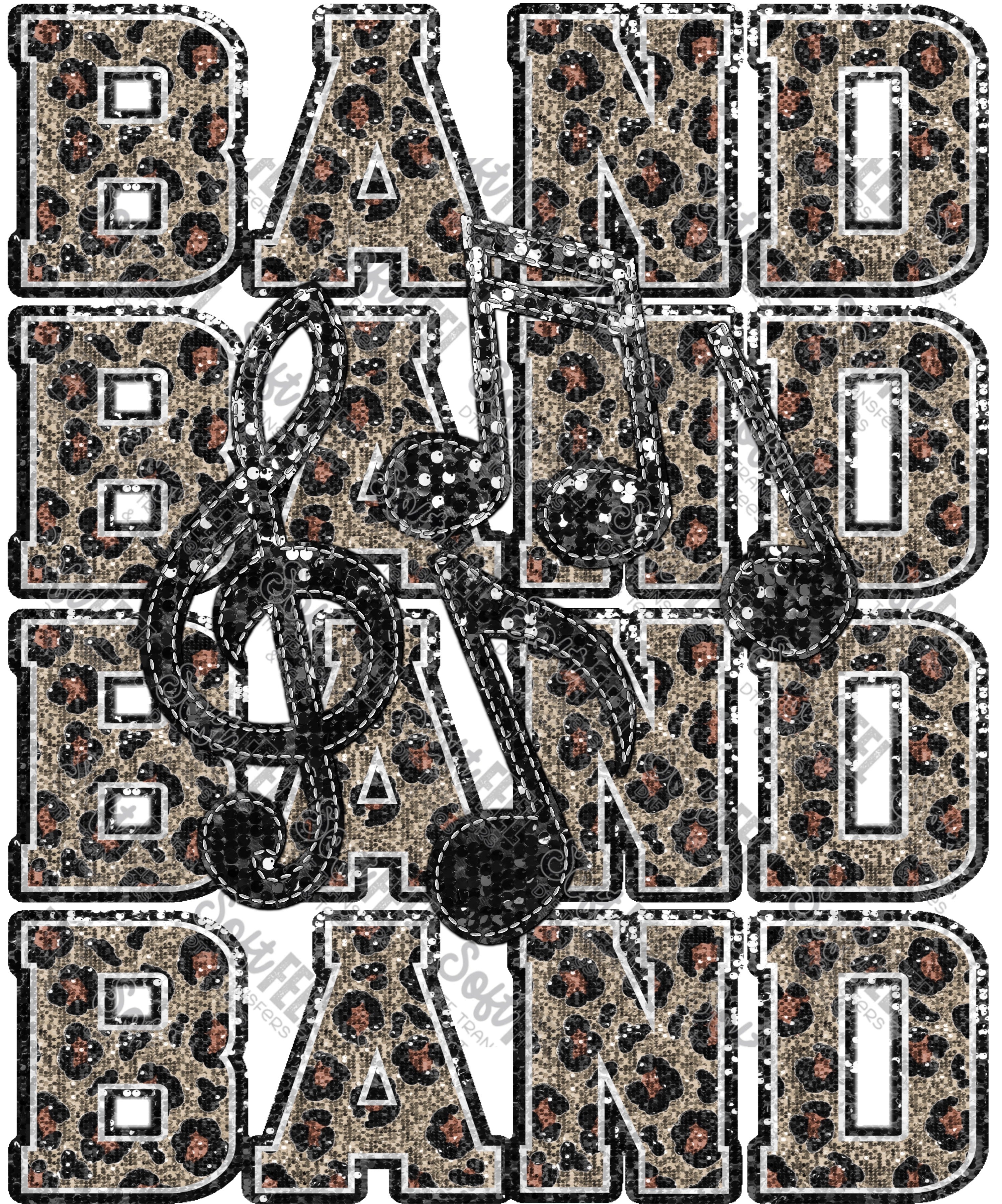 Leopard Band - Women&#39;s / Sports - Direct To Film Transfer / DTF - Heat Press Clothing Transfer